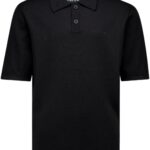 airforce knitted polo black bp lk tkcv