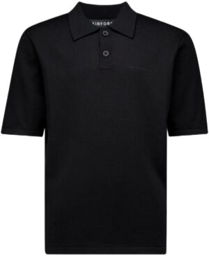 airforce knitted polo black bp lk tkcv