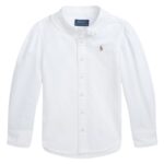 ralph lauren meisjes blouse met ruffle kraag bp oq g tjyzd