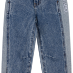 alix woven colour block denim pants bp p mr taplea