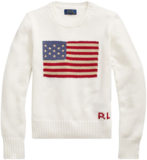 ralph lauren gebreide trui vlag ecru bp hb cr tw