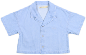 the new society belliss korte mouwen blouse light denim bp z c tjs