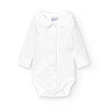 babidu polo romper met kraag blanco bp se d txuu