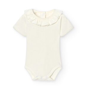 babidu romper met ruche kraag beige bp sc cy txtn