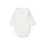 babidu romper met ruffle kraagje beige bp sm e tyfi
