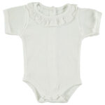 babidu romper met ruffle kraagje beige bp sn e tyb