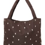 studio noos puffy mom bag brown hearts bp e abl tbbwir
