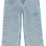 daily denim wide fit met hartjes light blue denim bp kp tdjro