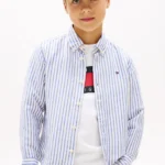 tommy hilfiger gestreept linnen overhemd ch bp m a termy