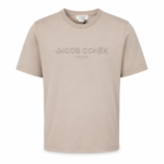 jacob cohen t shirt met geborduurd logo beige bp d bzk tfaq