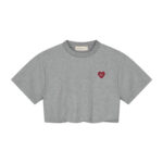 charlie petite sanne cropped t shirt grey melange bp ln cve tivmk
