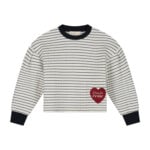 charlie petite sien sweater stripes ecru navy bp lb cuw tipw