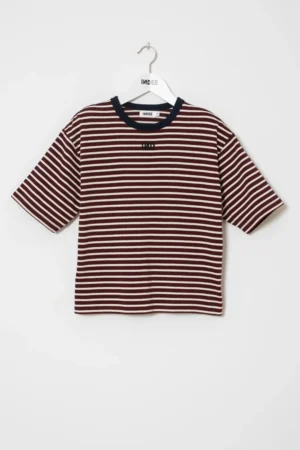 indee t shirt gestreept merlot red bp ds tikyk