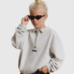 alix polo sweater light grey melange bp v du tkoyi