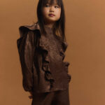 alix shiny ruffle blouse warm brown bp dsw tkoq