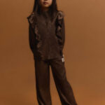 alix shiny wide leg pants warm brown bp dtj tkoir