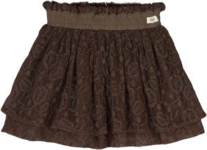 baje essie geborduurde tulle rok brown choco bp aw der tiobb