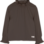 baje healy ruffle longsleeve brown choco bp ar df tiobfv