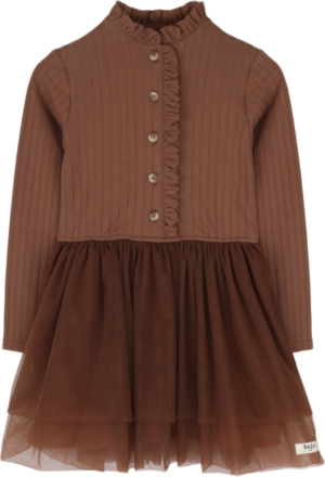 baje junna jurk tulle copper brown bp am df tiobin