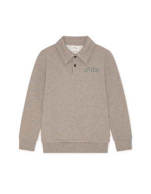 les deux college rugby polo sweater dark sand melange bp id dkf tjavxa