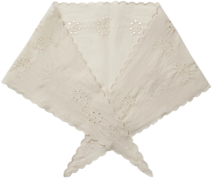 sofie schnoor tea geborduurde sjaal off white bp bsu tema
