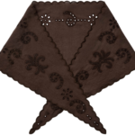 sofie schnoor tea geborduurde sjaal dark brown bp bst tema