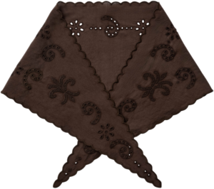 sofie schnoor tea geborduurde sjaal dark brown bp bst tema