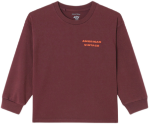 american vintage fizvalley longsleeve t shirt aubergine vintage bp eq ej tlilkb