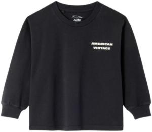 american vintage fizvalley longsleeve t shirt noir bp eq cyw tlilkb