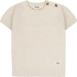 baje frain gebreid korte mouwen t shirt white coconut bp q qa tx