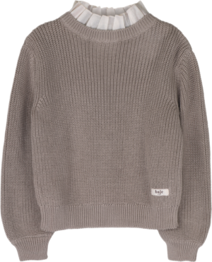baje mai trui ruffle kraag taupe light bp au det tiobcp