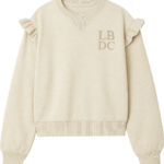 labo de colores loova ruffle sweater beige melange bp r tdhrq