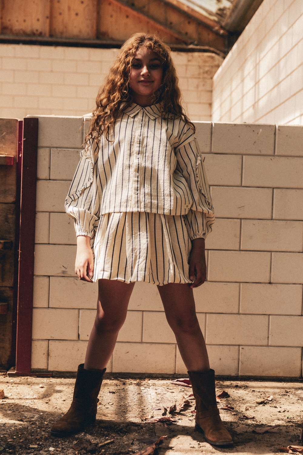 labo de colores lot stripe ballon skort lavender grey bp rn tappks