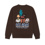 les deux record backprint sweater mole brown bp i dl tjaxcy