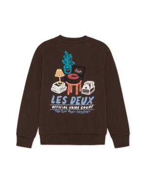 les deux record backprint sweater mole brown bp i dl tjaxcy