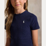 ralph lauren rib cropped t shirt bp ie ee tlmd