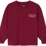 american vintage fizvalley longsleeve t shirt bordeaux bp eq eog tlvfo