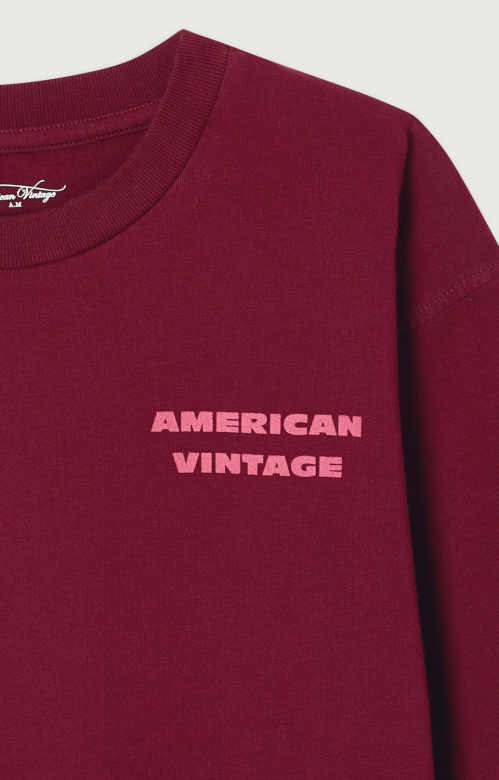 american vintage fizvalley longsleeve t shirt bordeaux bp eq eoh tlvfo
