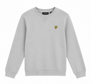 lyle scott basis logo sweater w grey fog bp om eww tmjgd