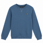 lyle scott basis logo sweater w aegean blue bp om ewv tmjg
