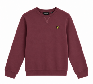 lyle scott basis logo sweater z burgundy bp om ewx tmjgm